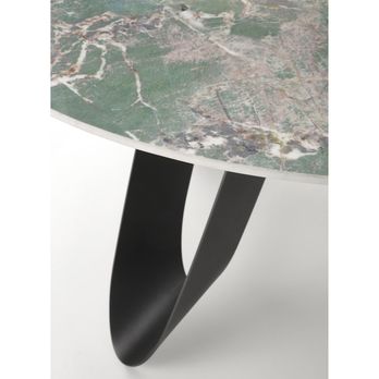 Jídelní stůl GAUVONA zelený mramor/černá 5