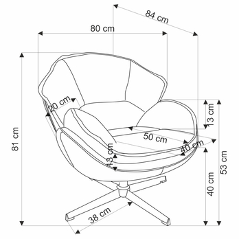 Křeslo GEADU hořčicová 10