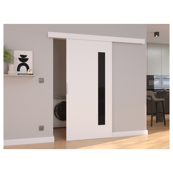 Posuvné dveře GELA 76 bílá/černá, 76x205 cm 1