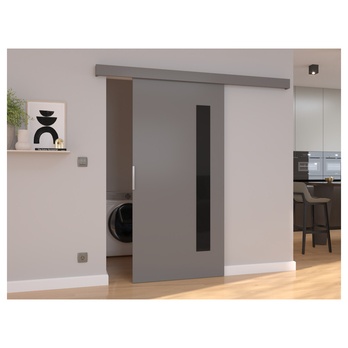 Posuvné dveře GELA 96 šedá/černá, 96x205 cm 1