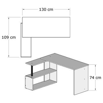 Psací stůl GELINCIK bílá 5