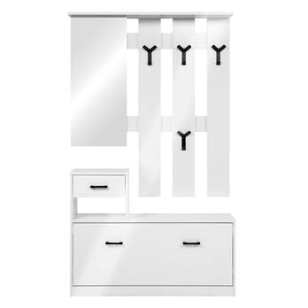 Předsíňová stěna GENYA bílá vysoký lesk 2