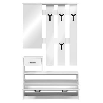 Předsíňová stěna GENYA bílá vysoký lesk 3