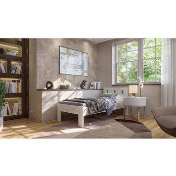 Postel GERDA I buk/bílá, 90x200 cm 1