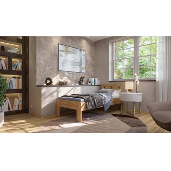 Postel GERDA I buk, 90x200 cm 1