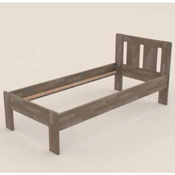 Postel GERDA I buk/šedá, 90x200 cm 2