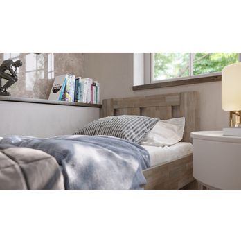 Postel GERDA I buk/šedá, 90x200 cm 6