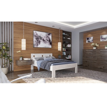 Postel GERDA II buk/bílá, 140x200 cm 1