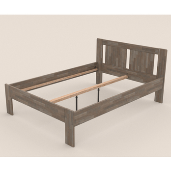 Postel GERDA II buk/šedá, 140x200 cm 2