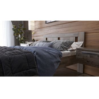 Postel GERDA II buk/šedá, 140x200 cm 6