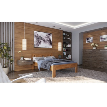 Postel GERDA II dub/světlý ořech, 140x200 cm 1