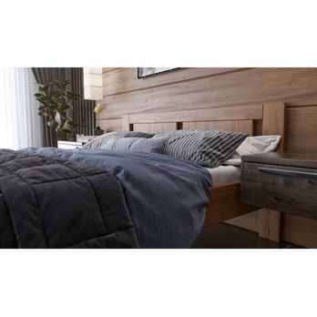 Postel GERDA II dub/světlý ořech, 160x200 cm 4