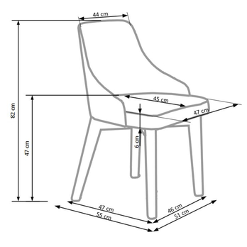 Jídelní židle GINA 2 šedá/dub sonoma 2