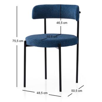 Jídelní židle  GINI tmavě modrá, set 2 ks 3