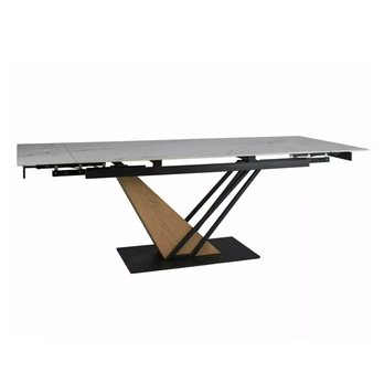 Jídelní stůl GINISAS bílá/dub, šířka 160 cm 2