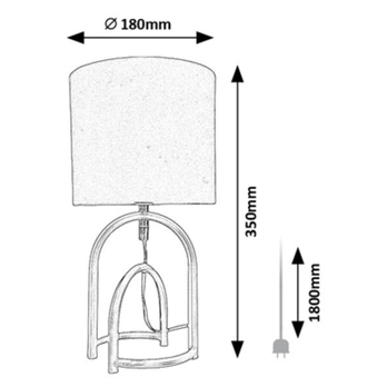 Stolní lampa GISAYA černá/zlatá 4