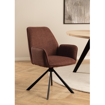 Jídelní židle GLENDA oranžová/černá 10