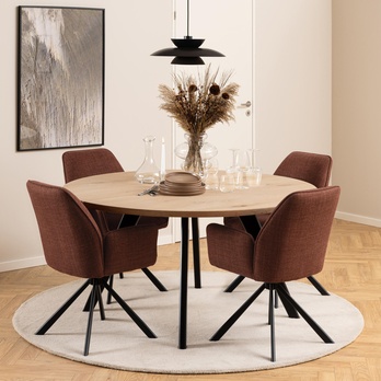 Jídelní židle GLENDA oranžová/černá 1