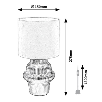Stolní lampa GLIMO černá/bílá 4
