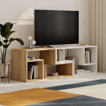 TV stolek GLIS dub/bílá 1