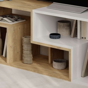 TV stolek GLIS dub/bílá 4