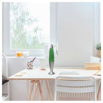 Lávová lampa GLITTER 2 zelená/stříbrná 1