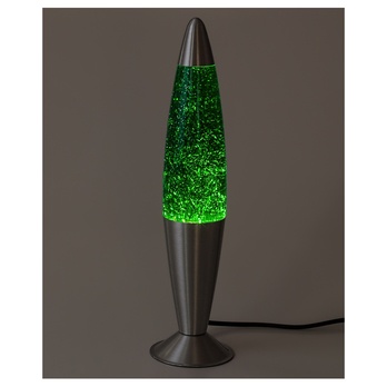 Lávová lampa GLITTER 2 zelená/stříbrná 2