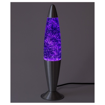 Lávová lampa GLITTER 2 fialová/stříbrná 2