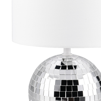 Stolní lampa GLITZA bílá/stříbrná 1