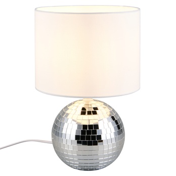 Stolní lampa GLITZA bílá/stříbrná 2