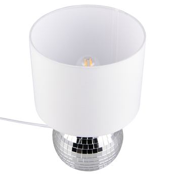 Stolní lampa GLITZA bílá/stříbrná 3