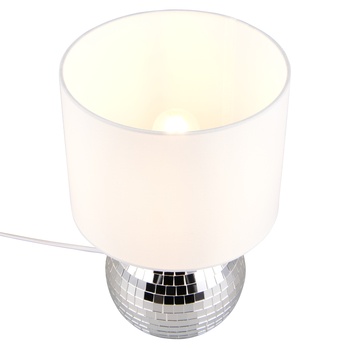 Stolní lampa GLITZA bílá/stříbrná 4