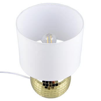 Stolní lampa GLITZA bílá/zlatá 3
