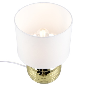 Stolní lampa GLITZA bílá/zlatá 4