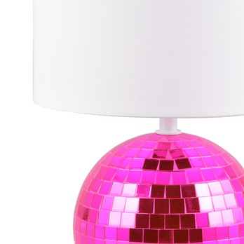 Stolní lampa GLITZA bílá/růžová 1