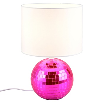 Stolní lampa GLITZA bílá/růžová 2