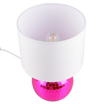 Stolní lampa GLITZA bílá/růžová 3