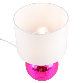 Stolní lampa GLITZA bílá/růžová 4