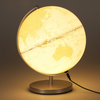 Stolní lampa GLOBUS bílá/stříbrná 1