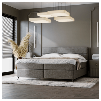 Postel s matrací GLORIANA tmavě šedá, 180x200 cm 1