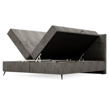 Postel s matrací GLORIANA tmavě šedá, 180x200 cm 2