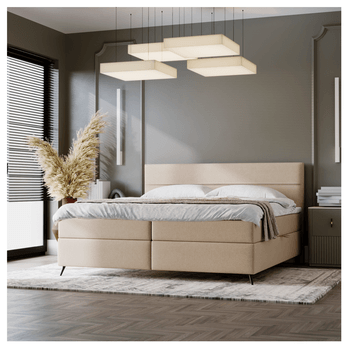 Postel s matrací GLORIANA béžová, 180x200 cm 1