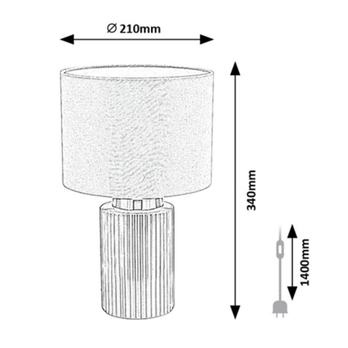 Stolní lampa GLOVY šedá/bílá 4