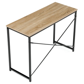 Psací stůl GLOWEN černý kov/dub divoký 2