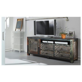 TV stolek GOA mangovník/akácie/kovové aplikace, šířka 180 cm 1