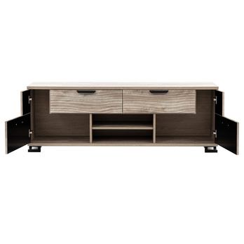 TV Komoda GOGER GT1 dub/černá lesklá 2