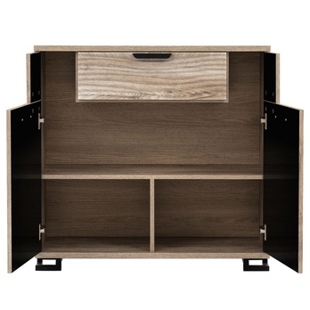 Komoda GOGER GT2 dub/černá lesklá 2