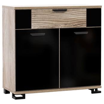 Komoda GOGER GT2 dub/černá lesklá 3