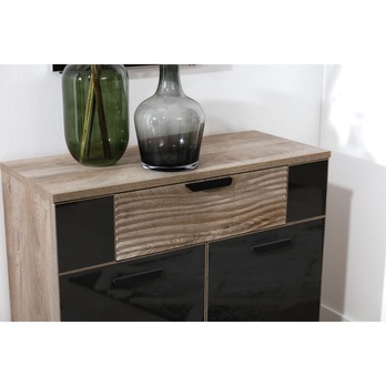 Komoda GOGER GT2 dub/černá lesklá 5