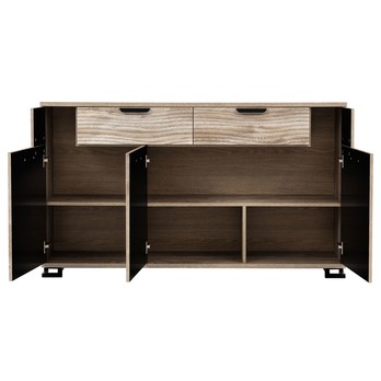 Komoda GOGER GT3 dub/černá lesklá 2